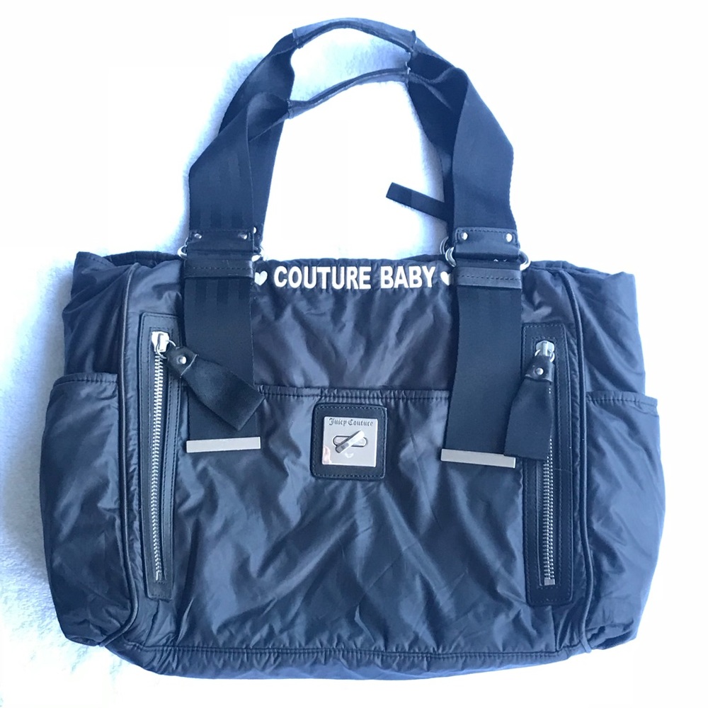Juicy ‘Couture Baby’ Black Nylon Diaper Bag